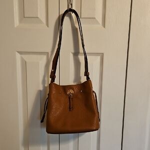 Kate Spade Tan Leather Marti Bucket Crossbody Bag